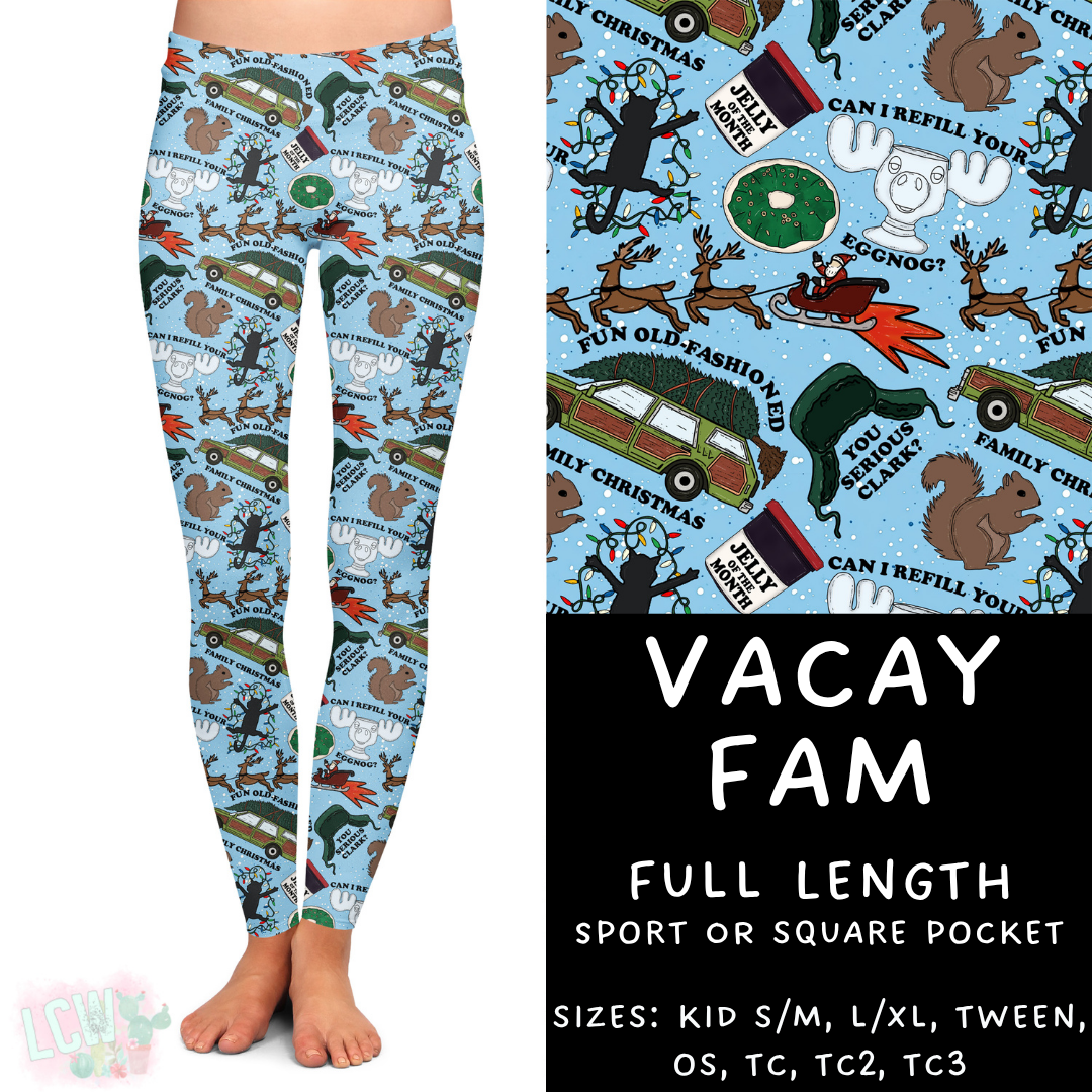 Ready To Ship - Vacay Fam Full Length Leggings - TC2 Sport Pocket