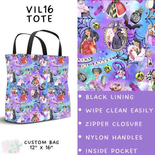 Batch #504 - Villains 3 Collection - Closes 3/16 - ETA mid May - Vil16 Tote