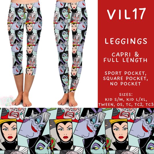 Batch #504 - Villains 3 Collection - Closes 3/16 - ETA mid May - Vil17 Full and Capri Length Leggings