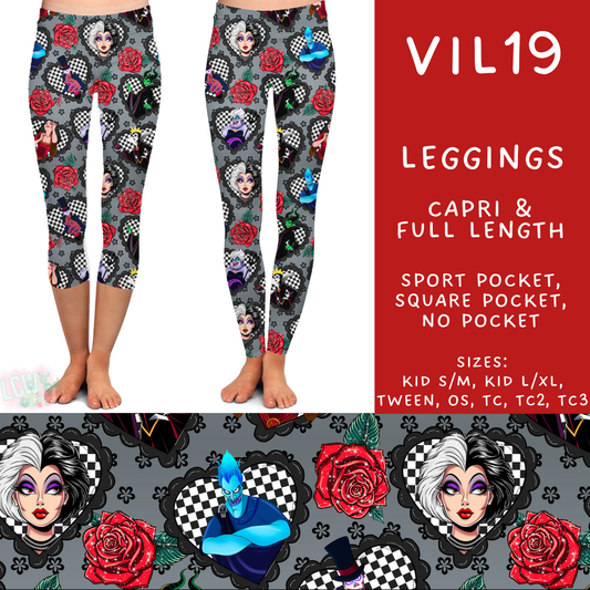 Batch #504 - Villains 3 Collection - Closes 3/16 - ETA mid May - Vil19 Full and Capri Length Leggings