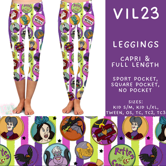 Batch #504 - Villains 3 Collection - Closes 3/16 - ETA mid May - Vil23 Full and Capri Length Leggings