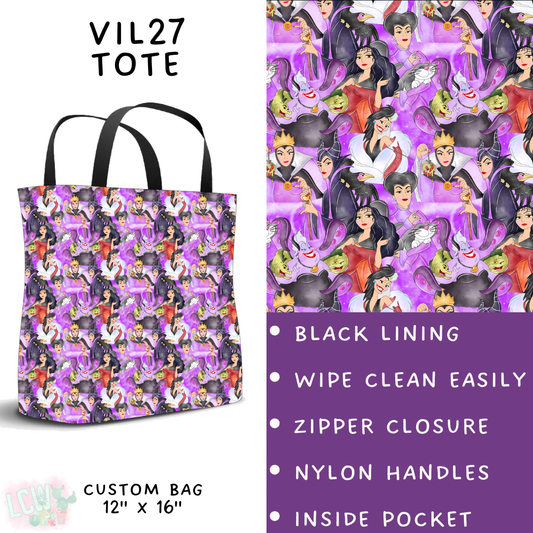 Batch #504 - Villains 3 Collection - Closes 3/16 - ETA mid May - Vil27 Tote