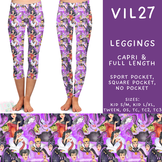 Batch #504 - Villains 3 Collection - Closes 3/16 - ETA mid May - Vil27 Full and Capri Length Leggings