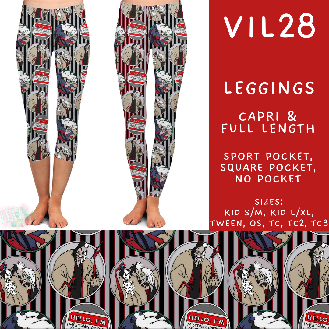 Batch #504 - Villains 3 Collection - Closes 3/16 - ETA mid May - Vil28 Full and Capri Length Leggings