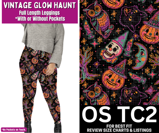 Vintage Glow Haunt Full Length Leggings w/ Pockets