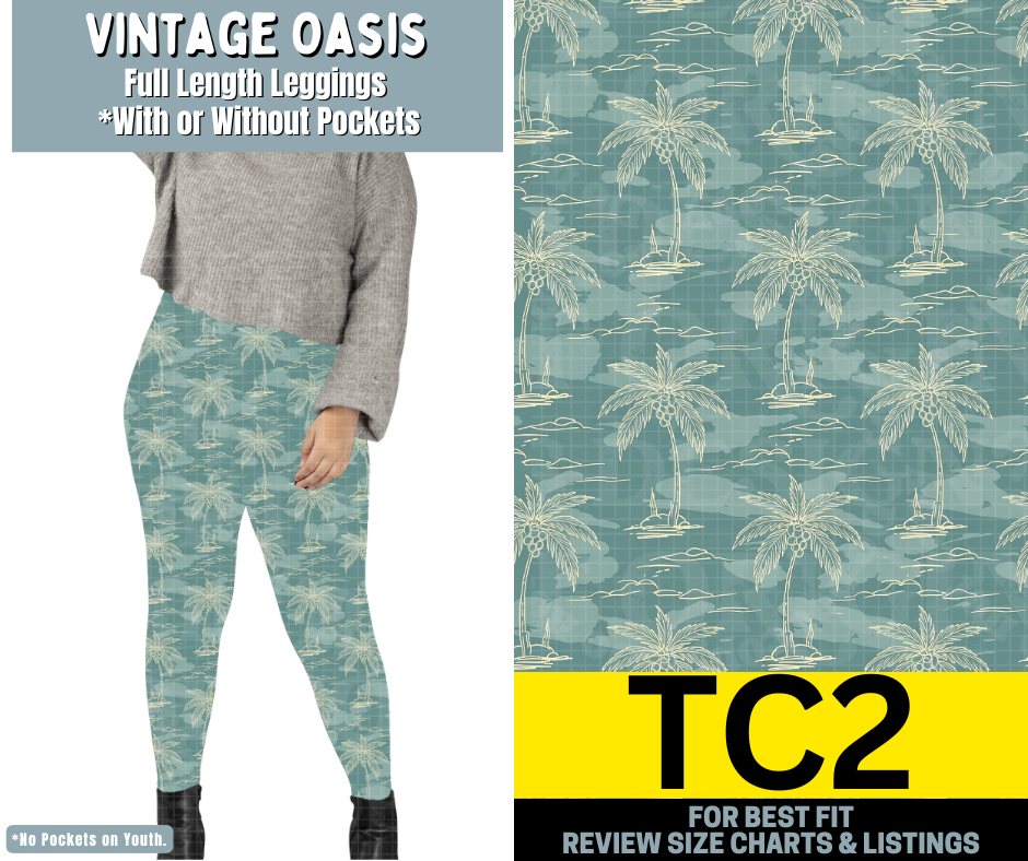Vintage Oasis Full Length Leggings w/ Pockets