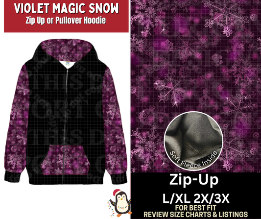 Violet Magic Snow Zip-Up Hoodie