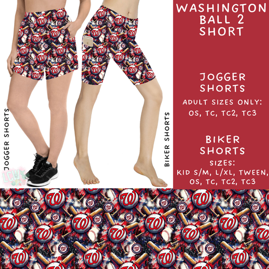 Batch #498 - Strike Out 3 - Closes 3/2 - ETA early May - Washington Ball 2 Biker & Jogger Shorts