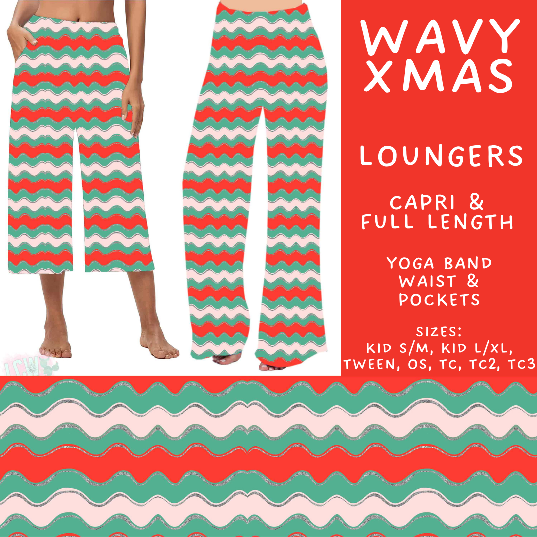 Batch #595 - Christmas Spirit 2 - Closes 10/7 - ETA early Dec - Wavy Xmas Capri and Full Length Loungers