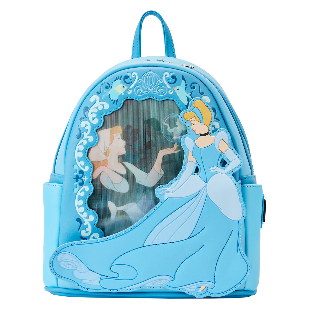 LoungeFly DISNEY CINDERELLA PRINCESS LENTICULAR SERIES MINI BACKPACK (PREORDER ARRIVES IN JUNE)