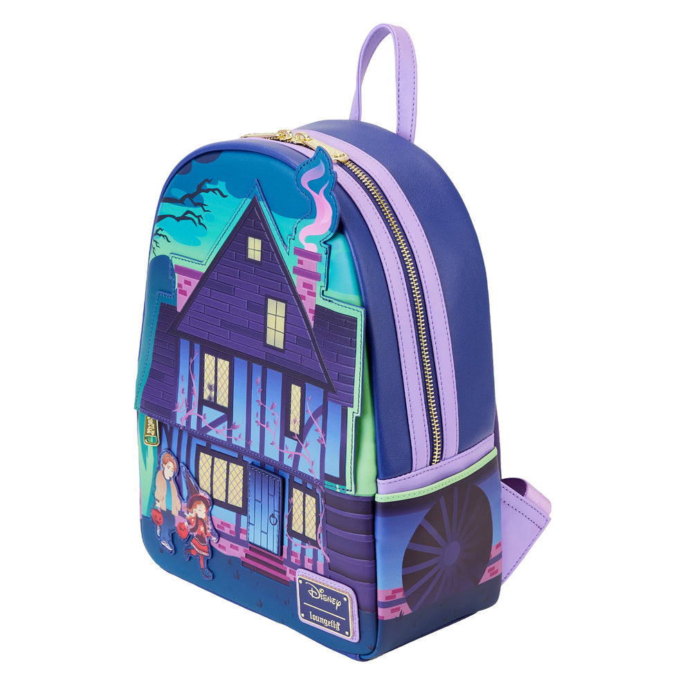 LoungeFly DISNEY HOCUS POCUS SANDERSON SISTERS HOUSE MINI BACKPACK ETA AUG