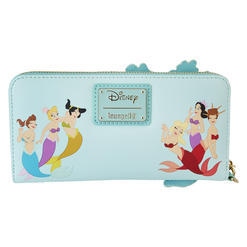 The Little Mermaid Princess Series Lenticular Zip Around Wristlet Wallet Loungefly