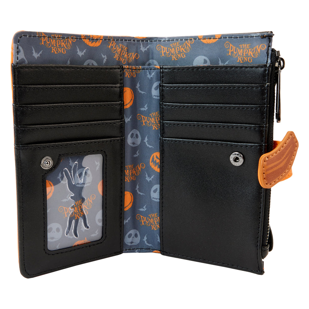 LoungeFly DISNEY NIGHTMARE BEFORE CHRISTMAS JACK PUMPKIN HEAD WALLET ETA AUG