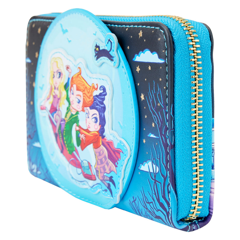 LoungeFly DISNEY HOCUS POCUS POSTER ZIP AROUND WALLET ETA AUG