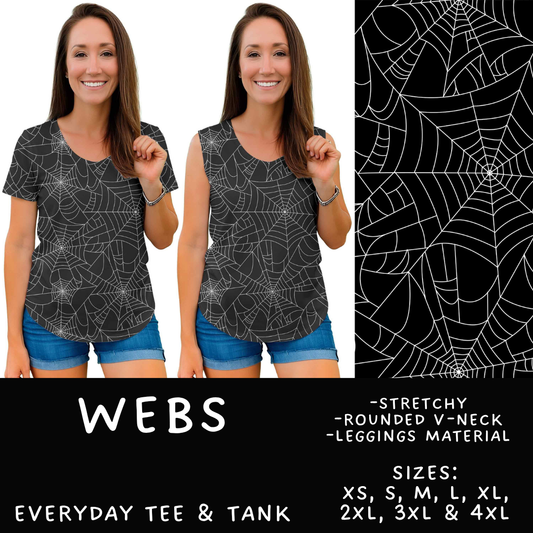 Batch #556 - Halloween 3 - Closes 7/15 - ETA mid Sept - Webs Everyday Tank & Tee