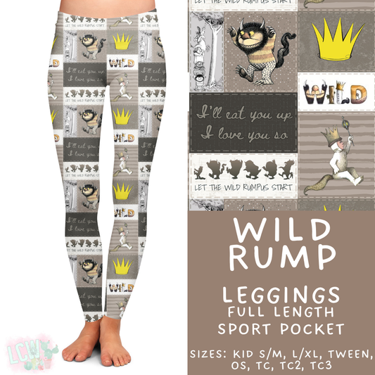 Ready to Ship Wild Rump Full Length Leggings - Sport Pockets TC3