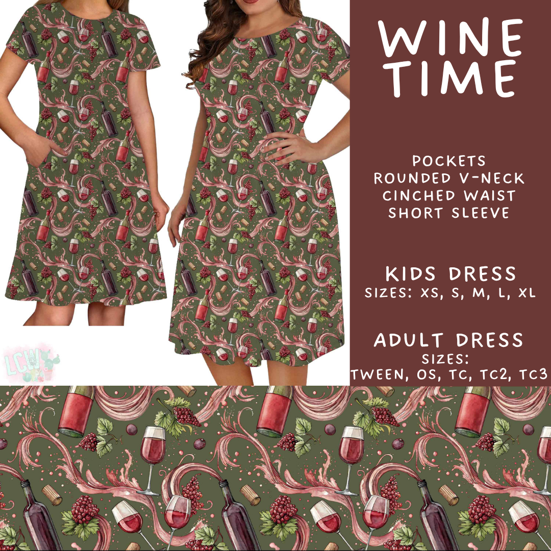 Batch #607 - Fun Run 28 - Closes 11/2 - ETA early Jan - Wine Time Adult & Kids Dresses