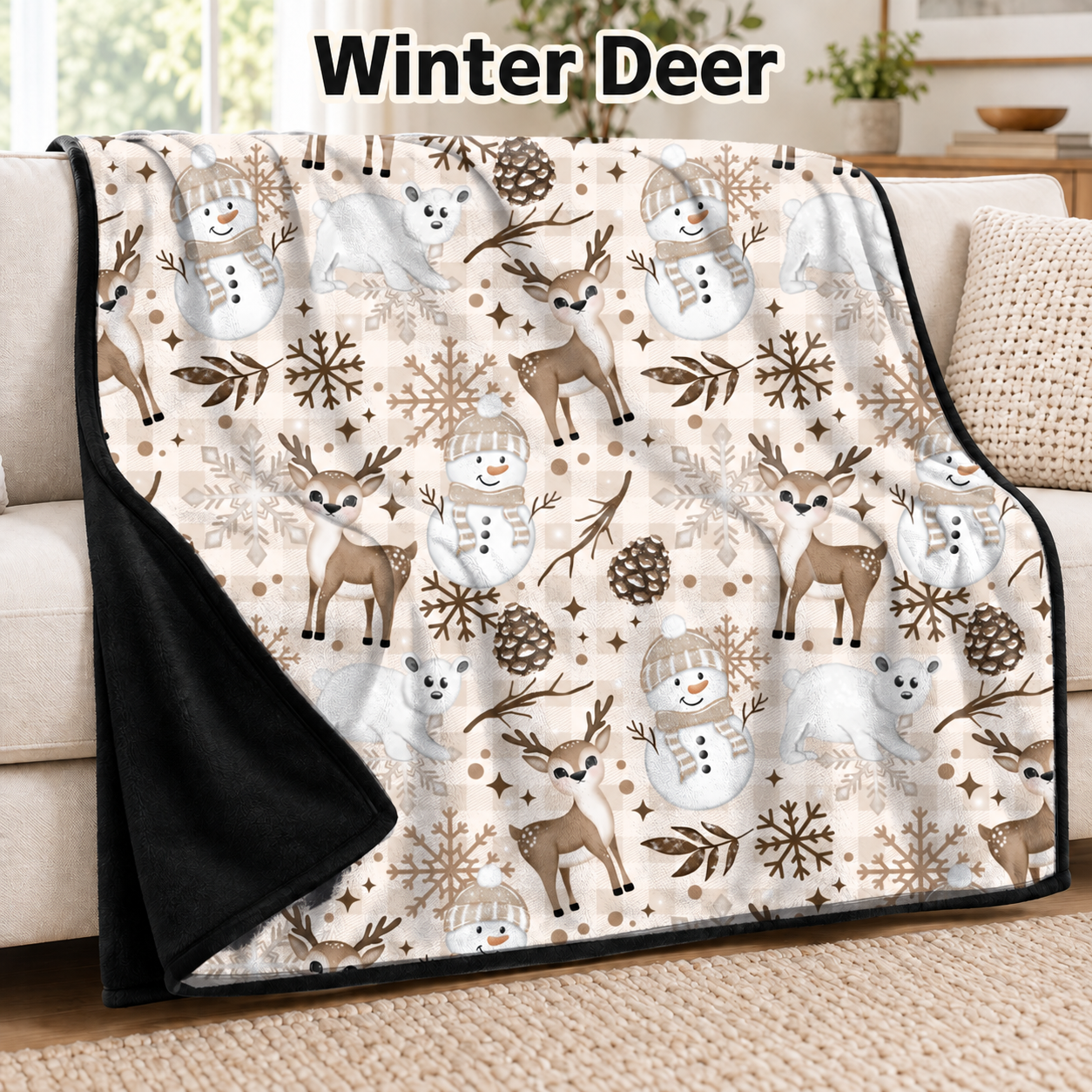 Winter Deer-Soft Throw Blanket 14 Run-Due 9/28