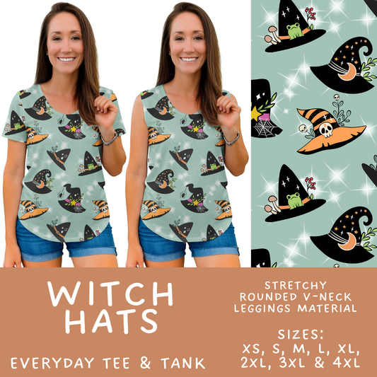 Batch #568 - Halloween Spooky Sets 3 - Closes 8/12 - ETA early October - Witch Hats Everyday Tank & Tee