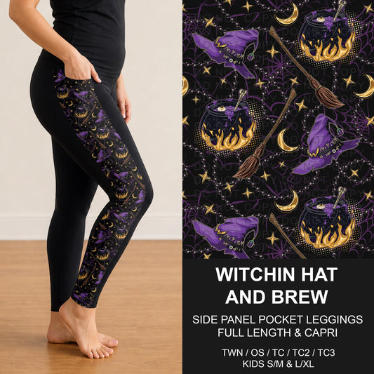 B305 - Preorder Witchin Hat and Brew Side Panel Pocket Leggings (Closes 8/02. ETA: early Oct.)