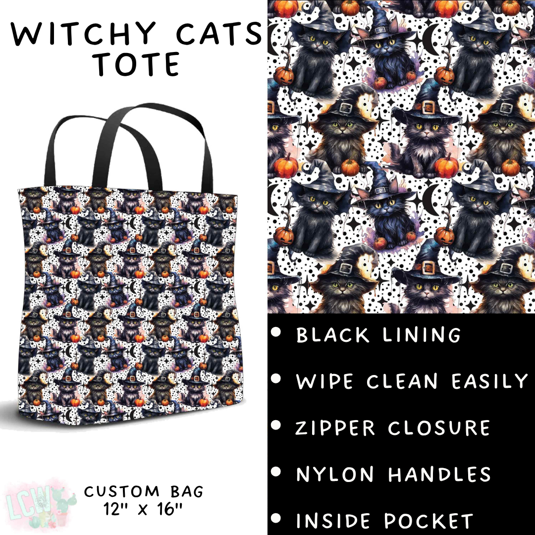 Batch #556 - Halloween 3 - Closes 7/15 - ETA mid Sept - Witchy Cats Tote