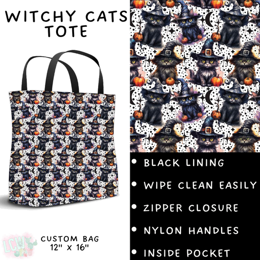 Batch #556 - Halloween 3 - Closes 7/15 - ETA mid Sept - Witchy Cats Tote