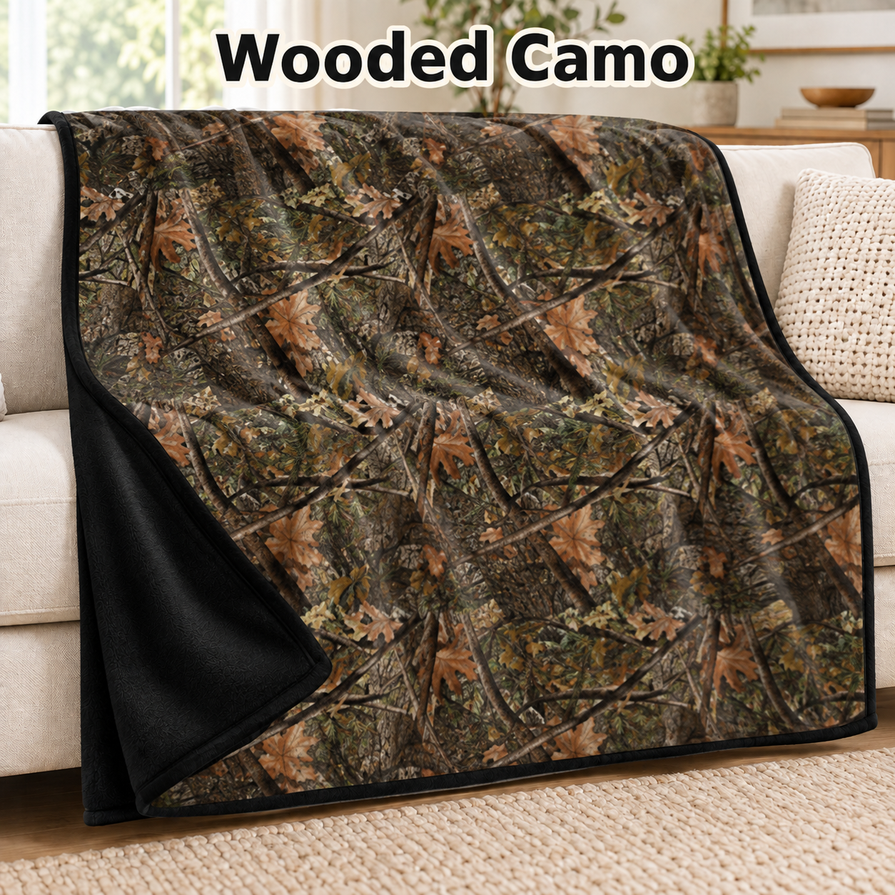 Wooded Camo-Soft Throw Blanket 14 Run-Due 9/28