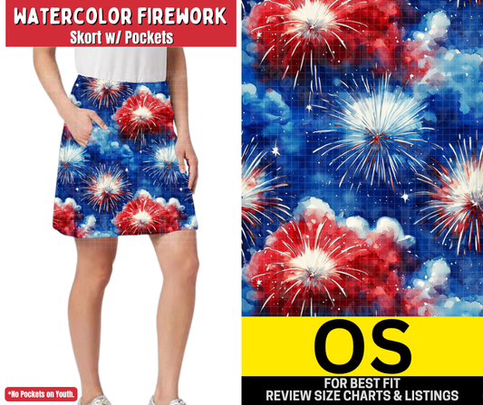 Watercolor Firework Skort