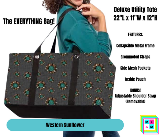 Western Sunflower Collapsible Tote