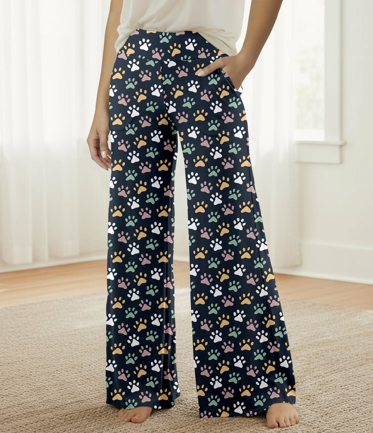 RTS - Where the Paws Lead Lounge Pants with Pockets