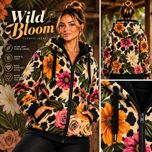 Wild Bloom-FLEECE LINED HOODED JACKET-PREORDER CLOSING 11/9