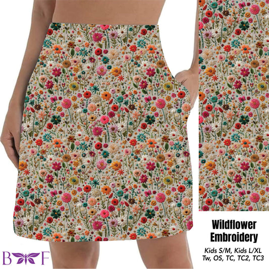 Wildflower Embroidery Skort