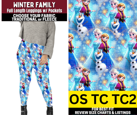 Winter Family Leggings Choose Fleece or Traditional