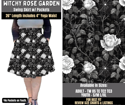 Preorder! Closes 8/3. ETA Nov. Witchy Rose Garden Swing Skirt