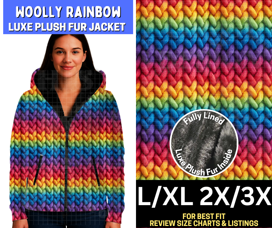 Wolly Rainbow Luxe Fur Jacket