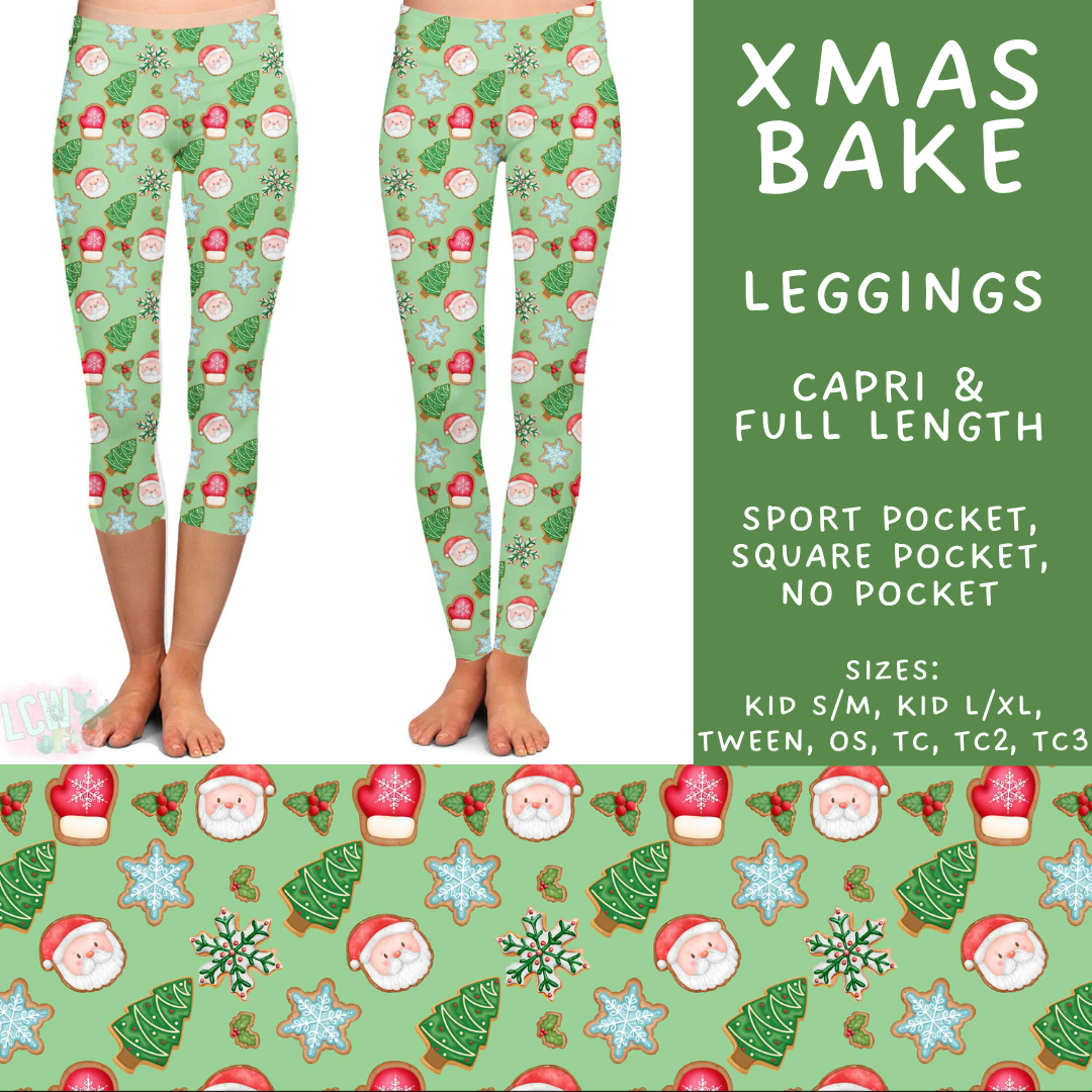 Batch #595 - Christmas Spirit 2 - Closes 10/7 - ETA early Dec - Xmas Bake Full and Capri Length Leggings