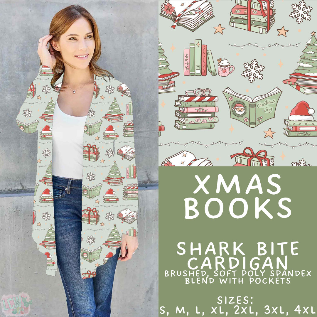 Batch #595 - Christmas Spirit 2 - Closes 10/7 - ETA early Dec - Xmas Books Cardigan