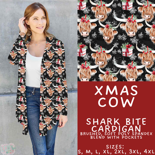 Batch #574 - HalloThanksMas - Closes 8/24 - ETA mid/late October - Xmas Cow Cardigan