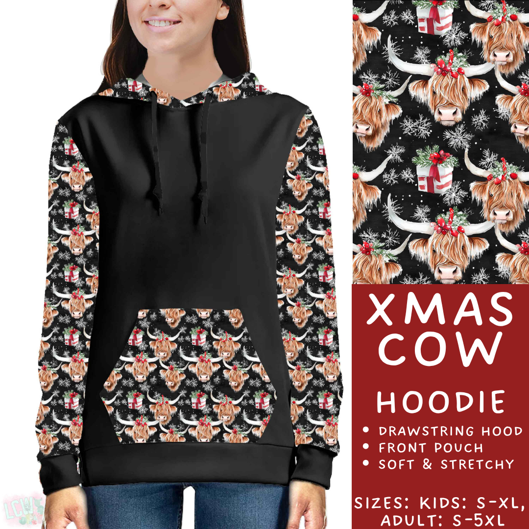 Batch #574 - HalloThanksMas - Closes 8/24 - ETA mid/late October - Xmas Cow Hoodie
