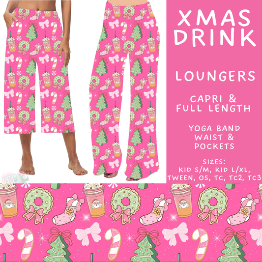 Batch #600 - Jingle all the Way 2 - Closes 10/19 - ETA early/mid Dec - Xmas Drink Capri and Full Length Loungers