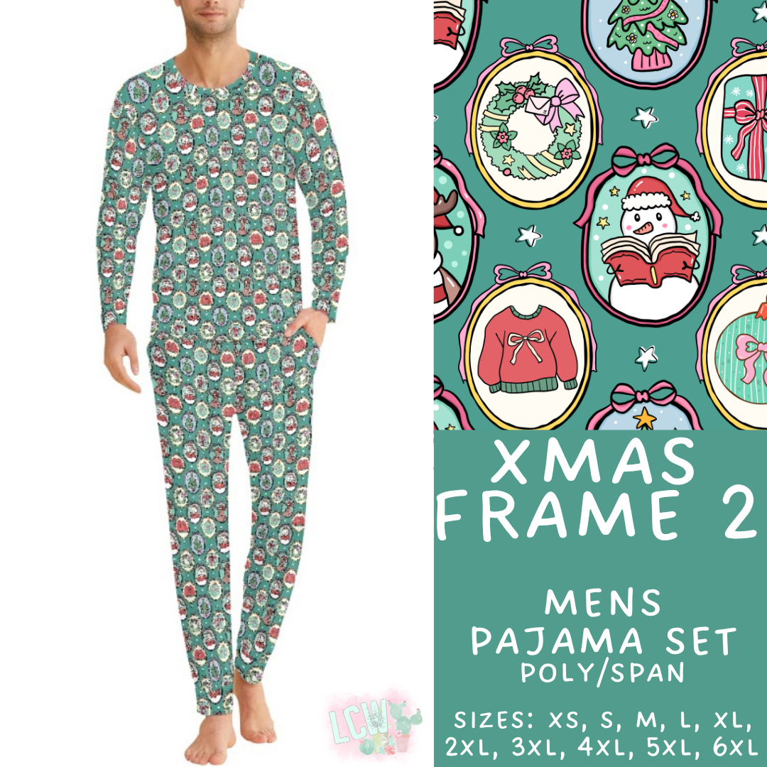 Batch #584 - Christmas Family Pajamas - Closes 9/11 - ETA mid Nov - Xmas Frame 2 Men's Pajama Set