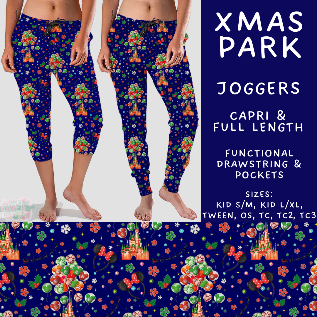 Batch #598 - Magical Character Christmas 2 - Closes 10/14 - ETA early Dec - Xmas Park Full and Capri Length Joggers