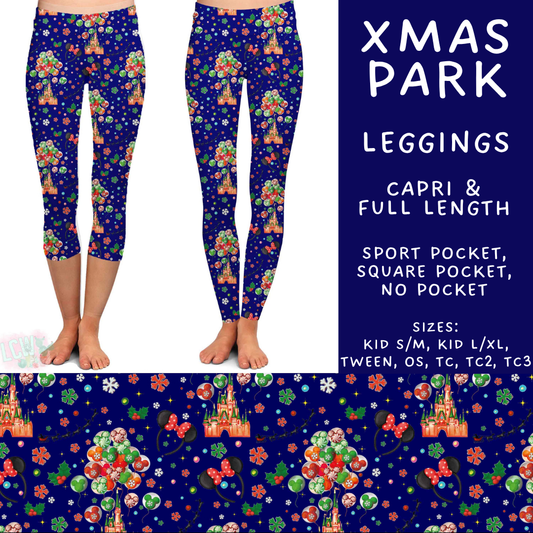 Batch #598 - Magical Character Christmas 2 - Closes 10/14 - ETA early Dec - Xmas Park Full and Capri Length Leggings