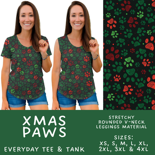 Batch #595 - Christmas Spirit 2 - Closes 10/7 - ETA early Dec - Xmas Paws Everyday Tank & Tee