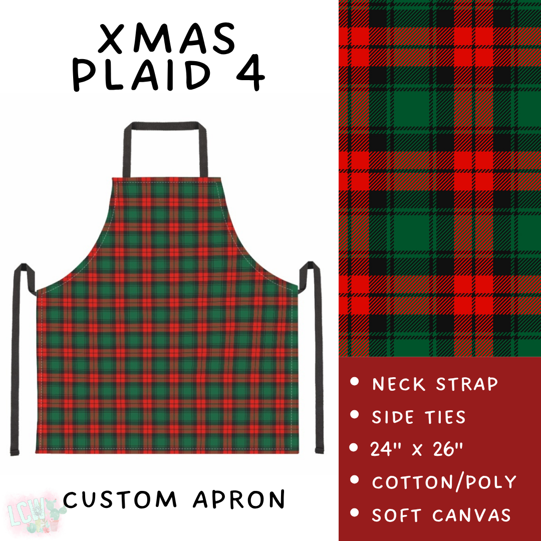 Batch #591 - Baking Spirits Bright 3 - Closes 9/28 - ETA mid/late Nov - Xmas Plaid 4 Apron