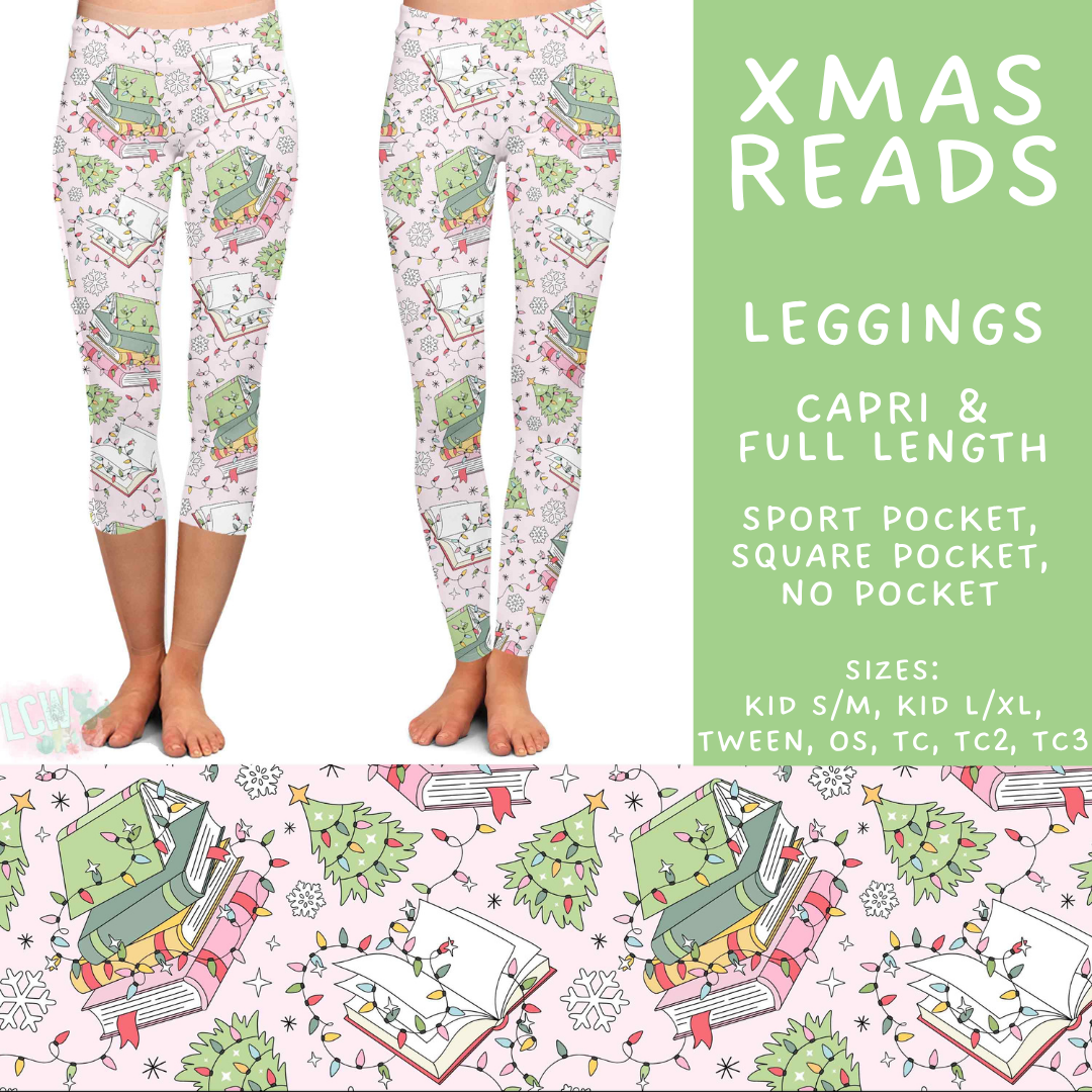 Batch #565 - Christmas in July 2 - Closes 8/5 - ETA early October - Xmas Reads Full and Capri Length Leggings