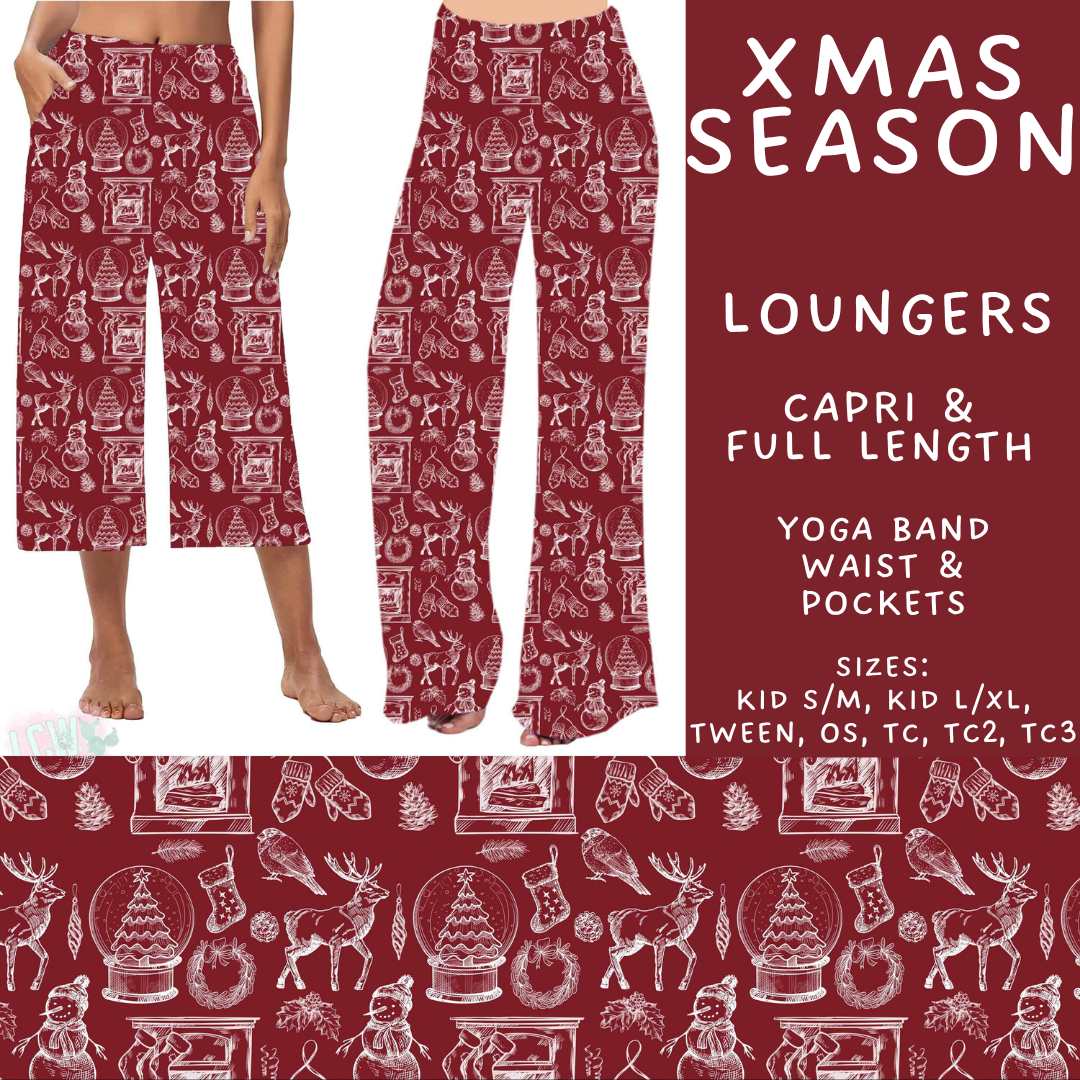 Batch #595 - Christmas Spirit 2 - Closes 10/7 - ETA early Dec - Xmas Season Capri and Full Length Loungers