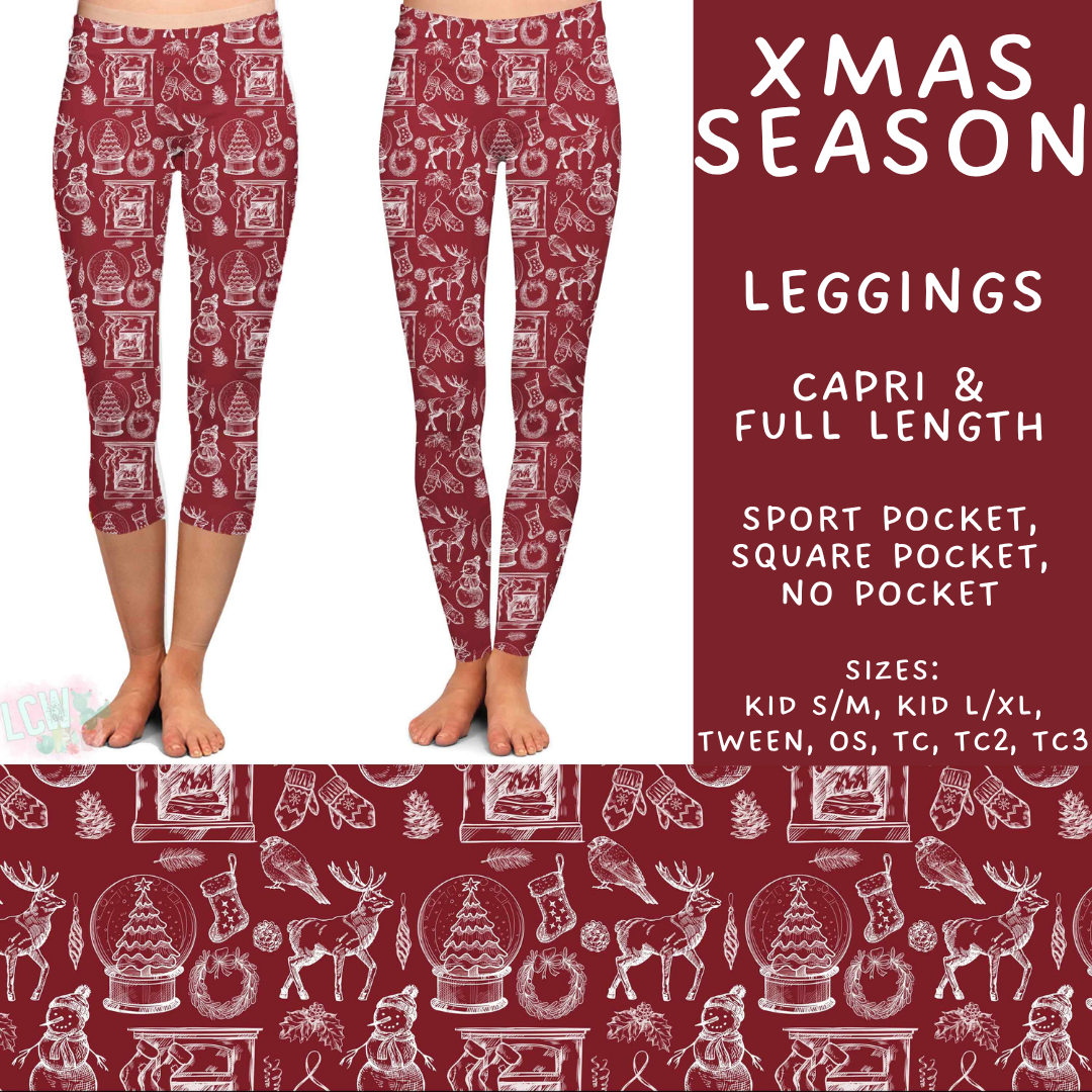 Batch #595 - Christmas Spirit 2 - Closes 10/7 - ETA early Dec - Xmas Season Full and Capri Length Leggings