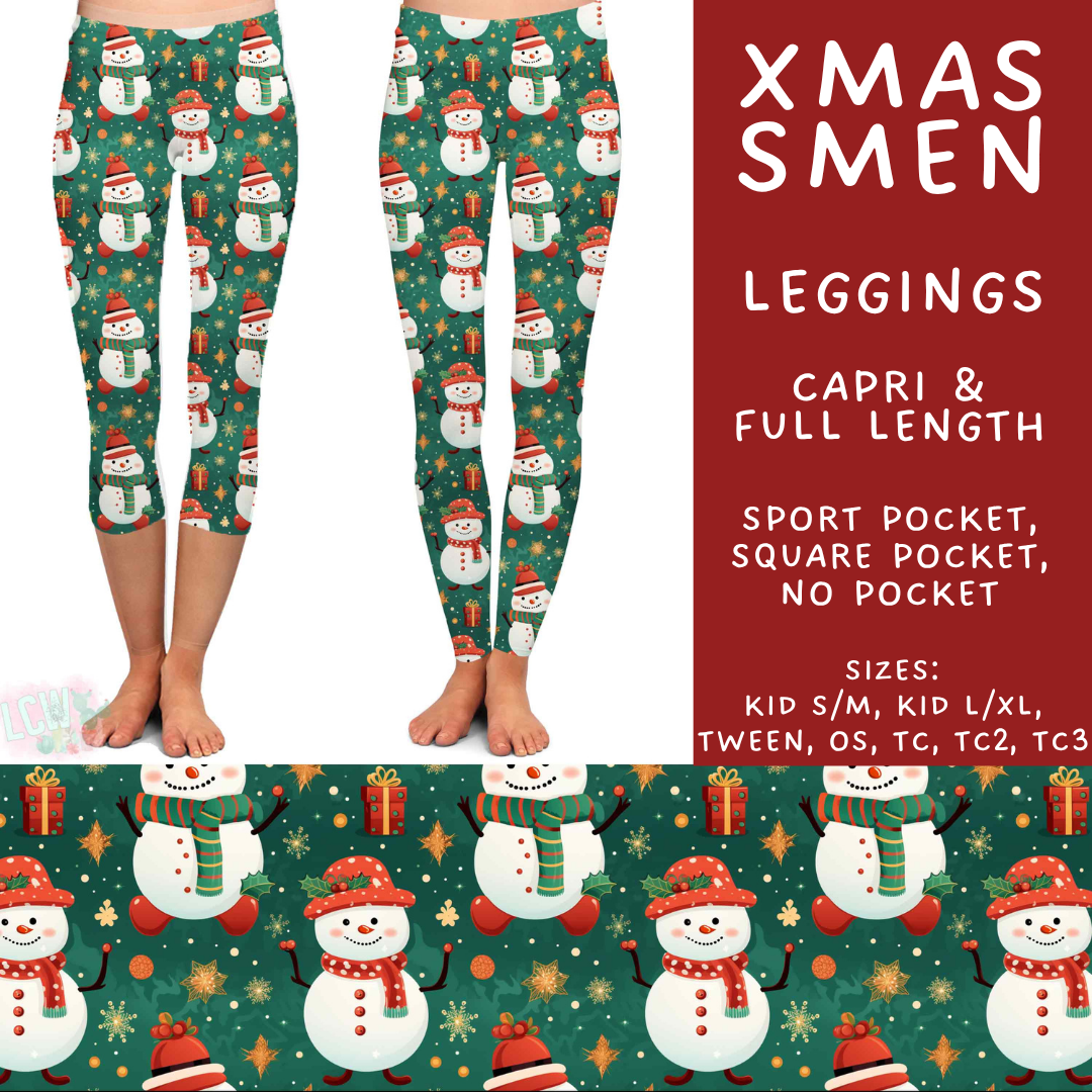 Batch #574 - HalloThanksMas - Closes 8/24 - ETA mid/late October - Xmas SMen Full and Capri Length Leggings