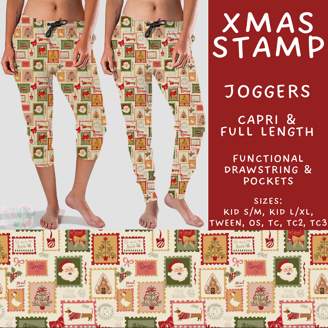 Batch #574 - HalloThanksMas - Closes 8/24 - ETA mid/late October - Xmas Stamp Full and Capri Length Joggers